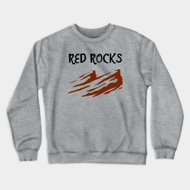 Red Rocks Amphitheater Colorado Crewneck Sweatshirt by DeadBeatElite